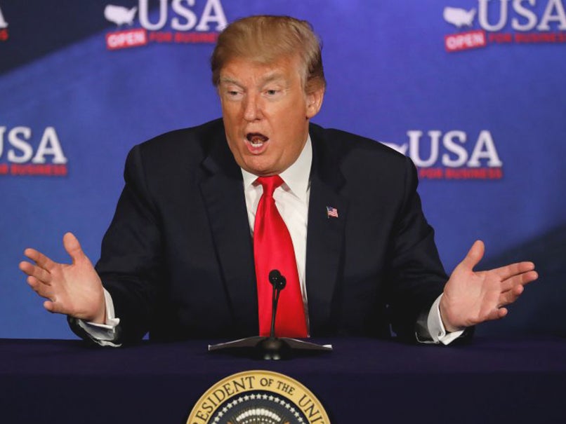President Donald Trump speaks during a round table discussion on tax reform at the Cleveland Public Auditorium in Cleveland, 5 May 2018