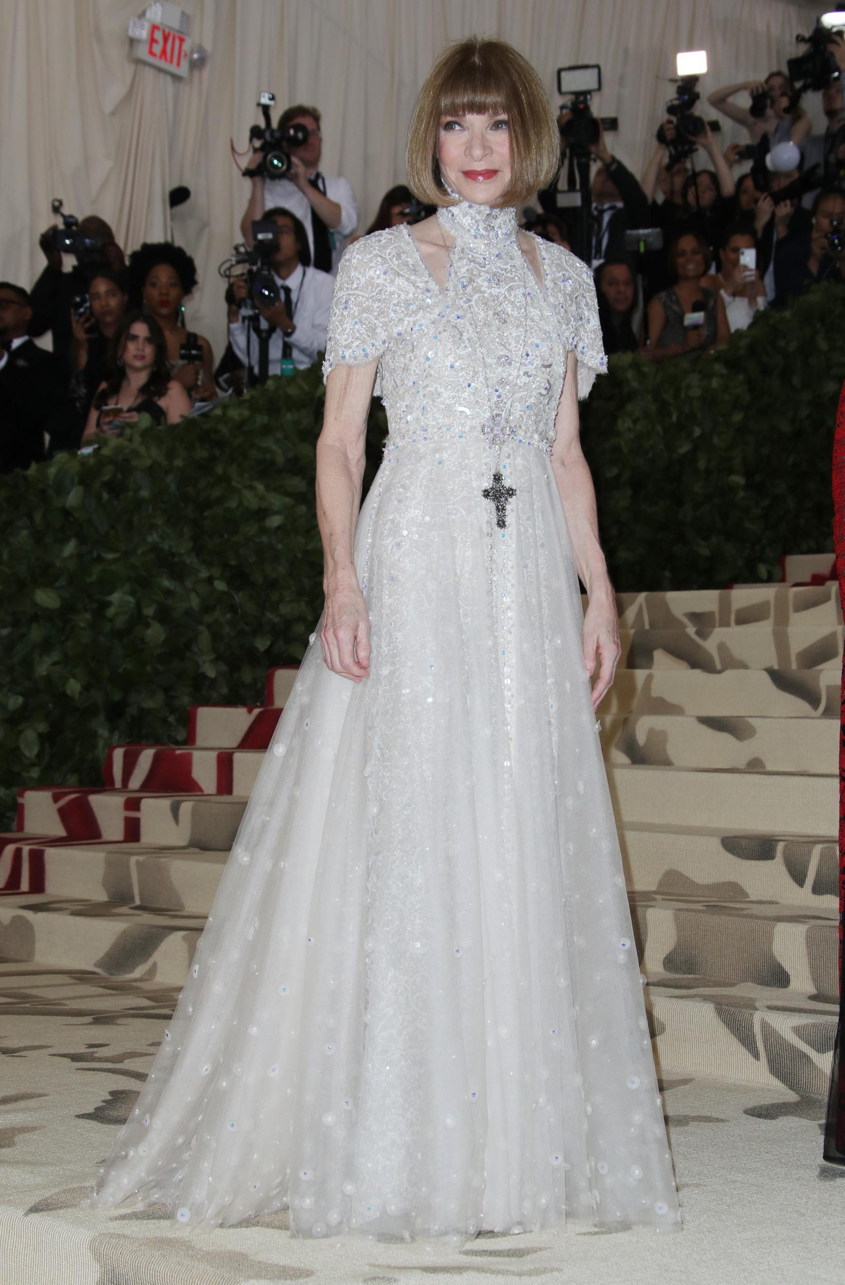 Anna Wintour in Chanel Couture at the 2018 MET Gala