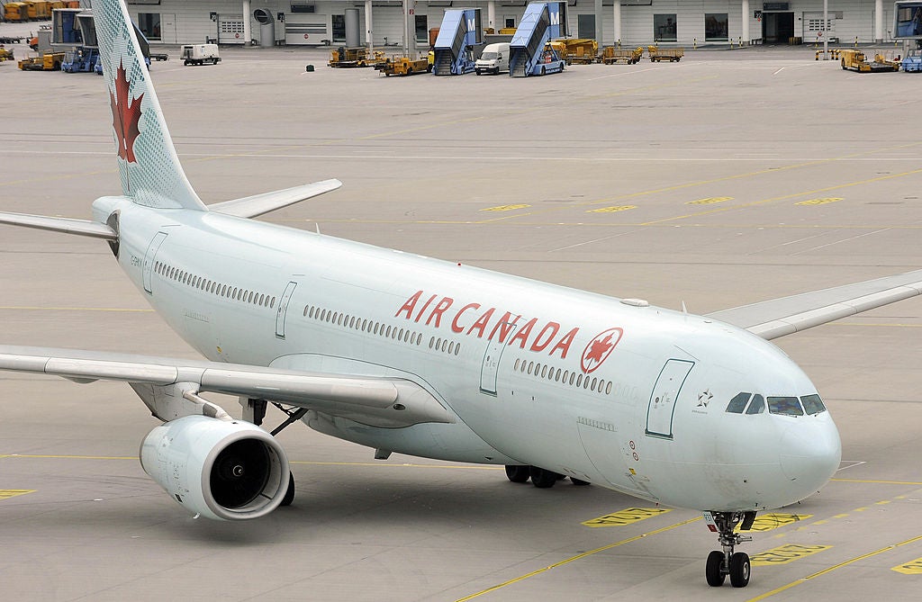 An Air Canada flight was forced to land in Ireland when a windscreen crack was discovered