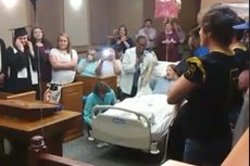 Dying mother gets to watch son graduate from high school in hospital