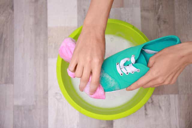 A woman has discovered a trick for cleaning suede shoes (Stock)