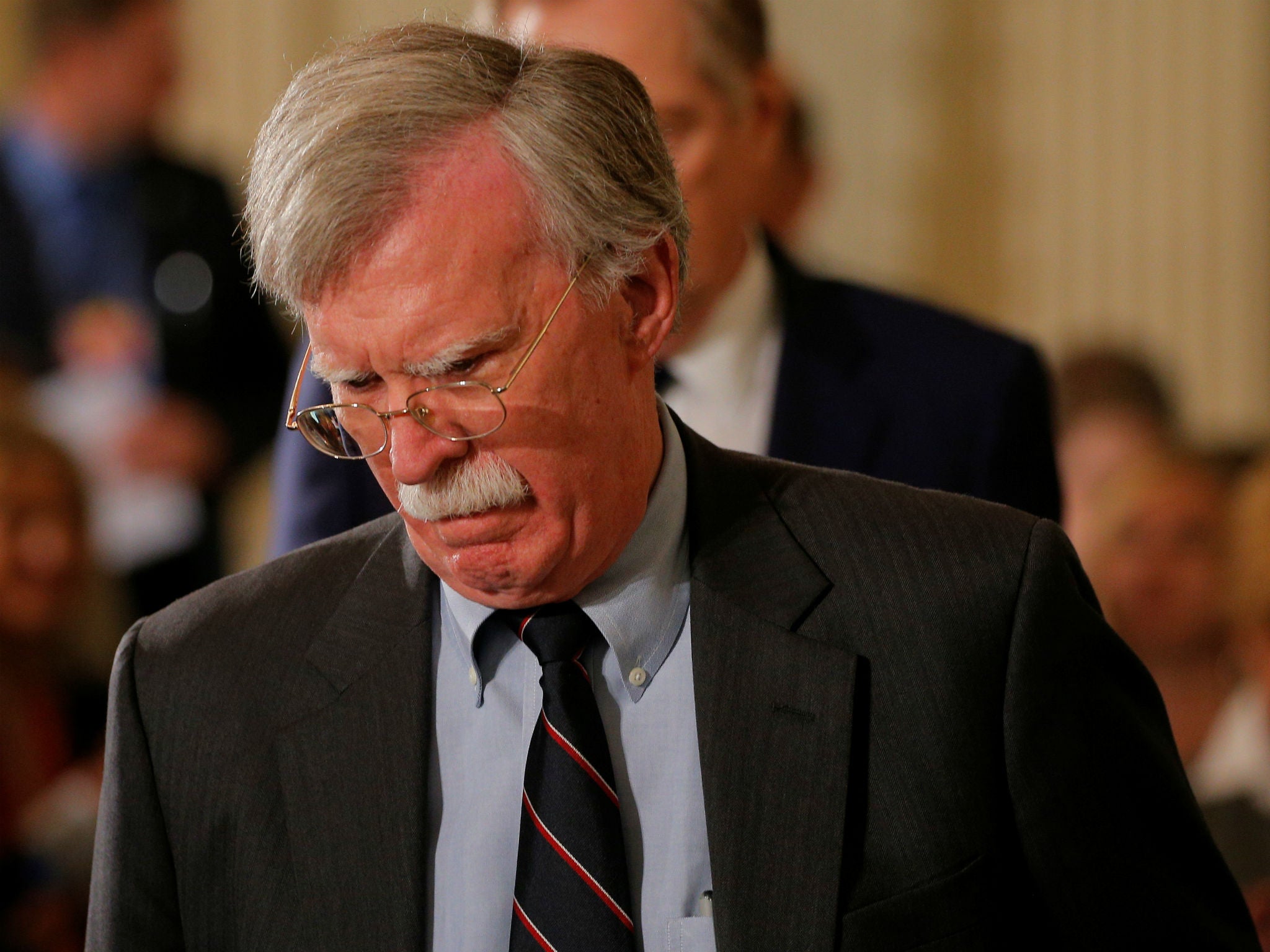 National Security Advisor John Bolton told reporters Donald Trump viewed the Iran pact as 'one of the worst deals ever negotiated in American diplomatic history'