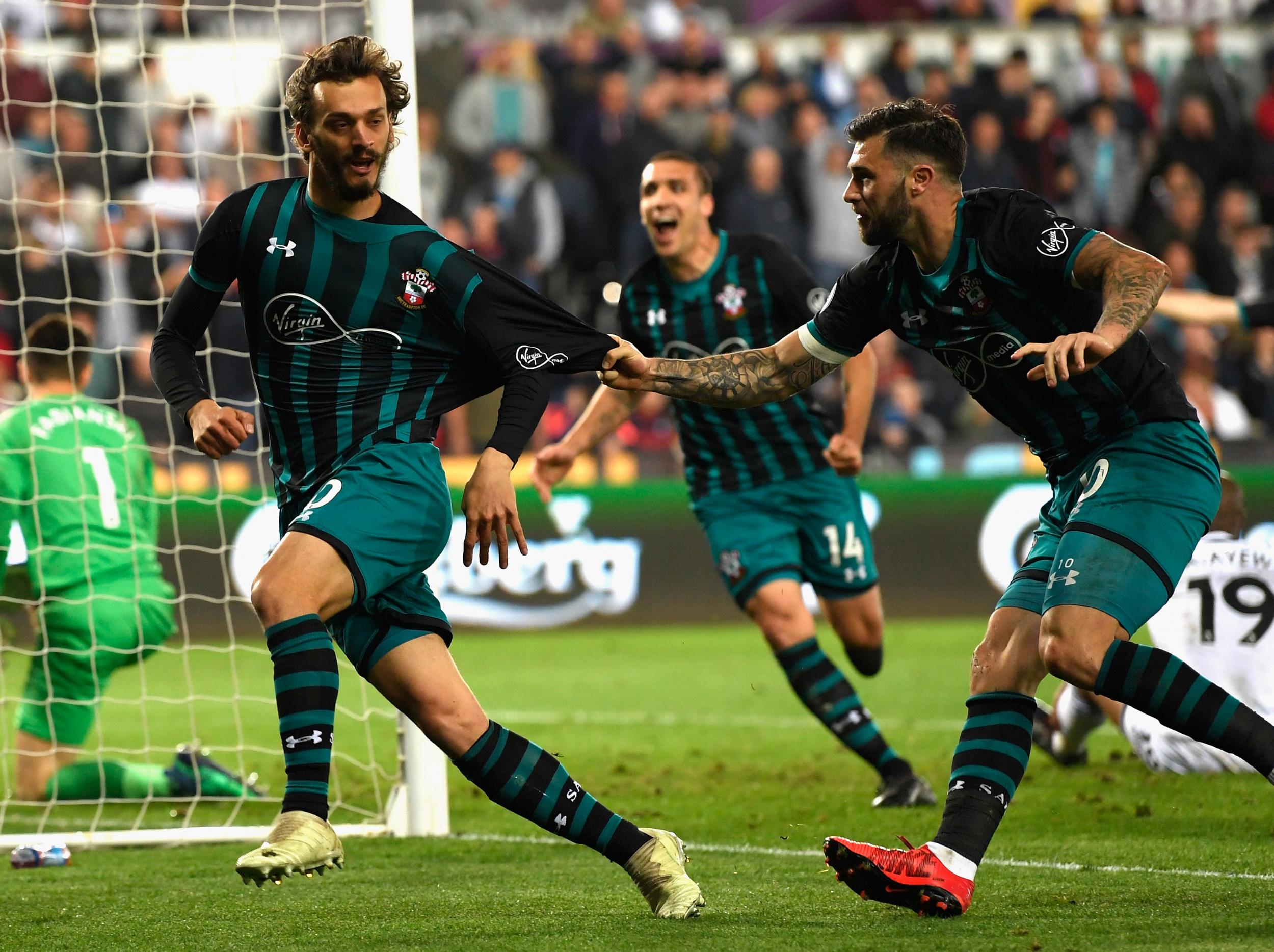 Manolo Gabbiadini scored what is likely to be a priceless goal for Southampton