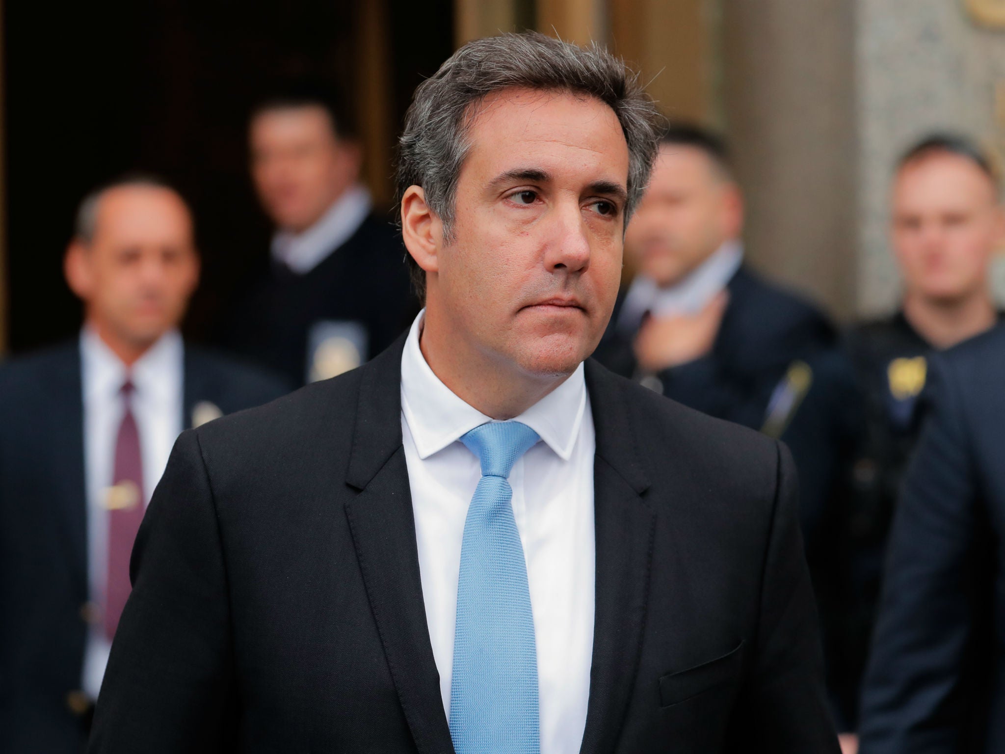 Michael Cohen leaves federal court in the Manhattan borough of New York City