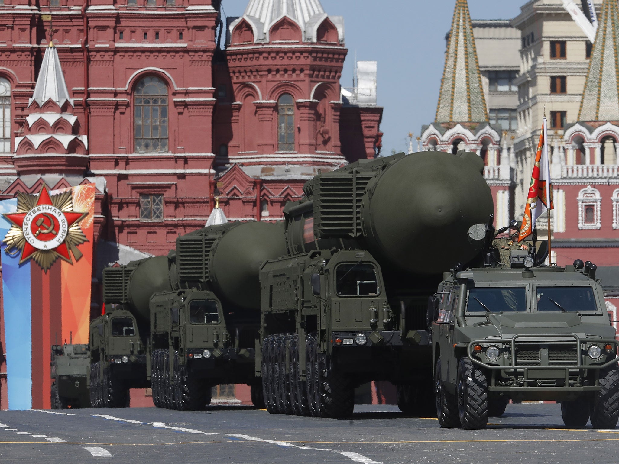 New generation Russian strategic missiles Yars take part in the Victory Day military parade in Red Square
