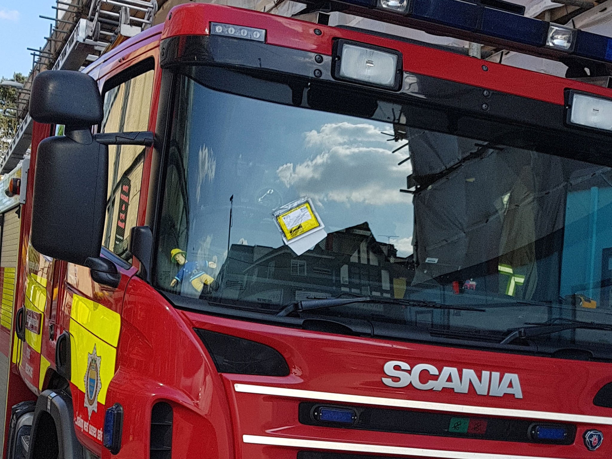 After photos of the yellow ticket placed on the engine were shared online and sparked fury, Mid Sussex District said the fine was being withdrawn