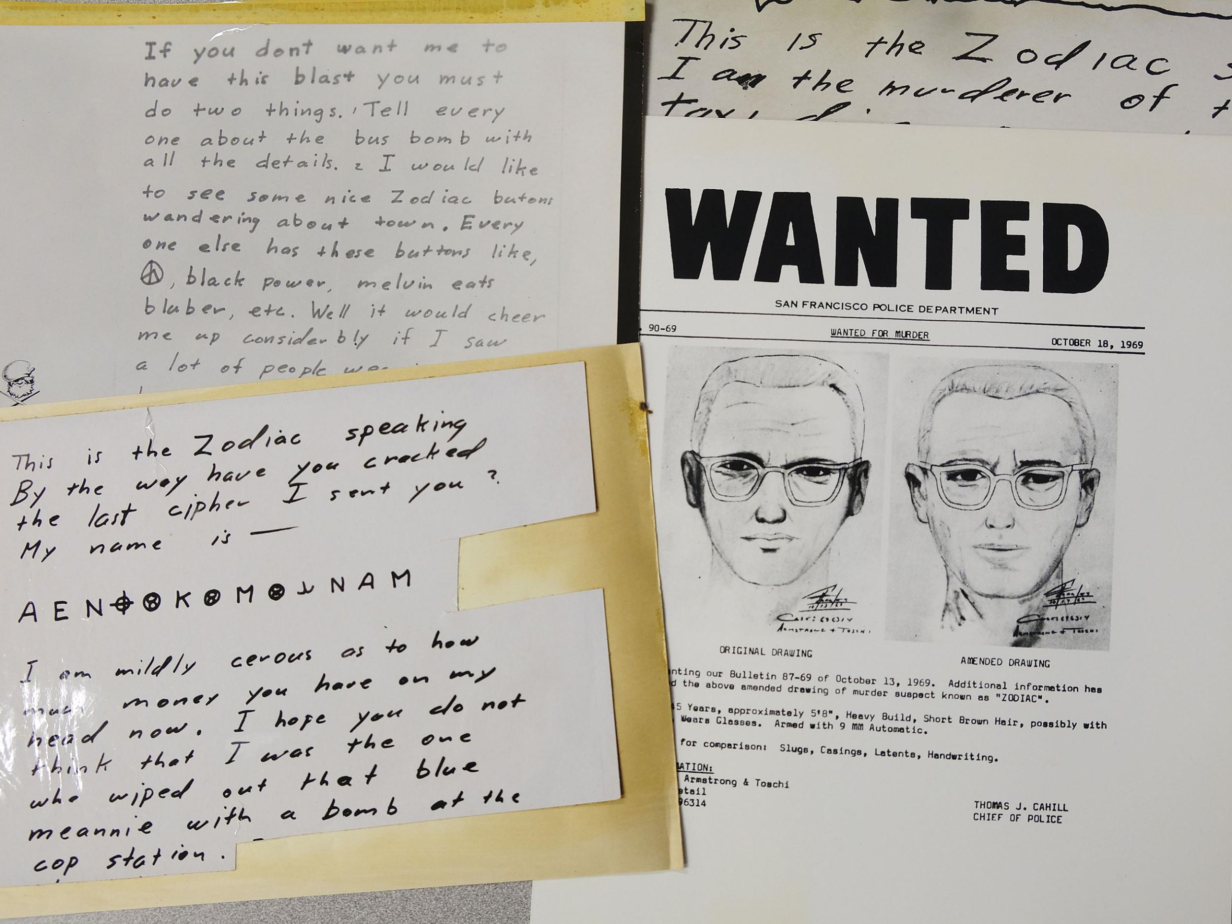 The purported Zodiac Killer sent letters to the San Francisco Chronicle in the late Sixties