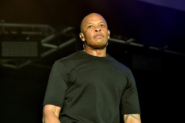 Dr Dre onstage at Coachella music festival in 2016