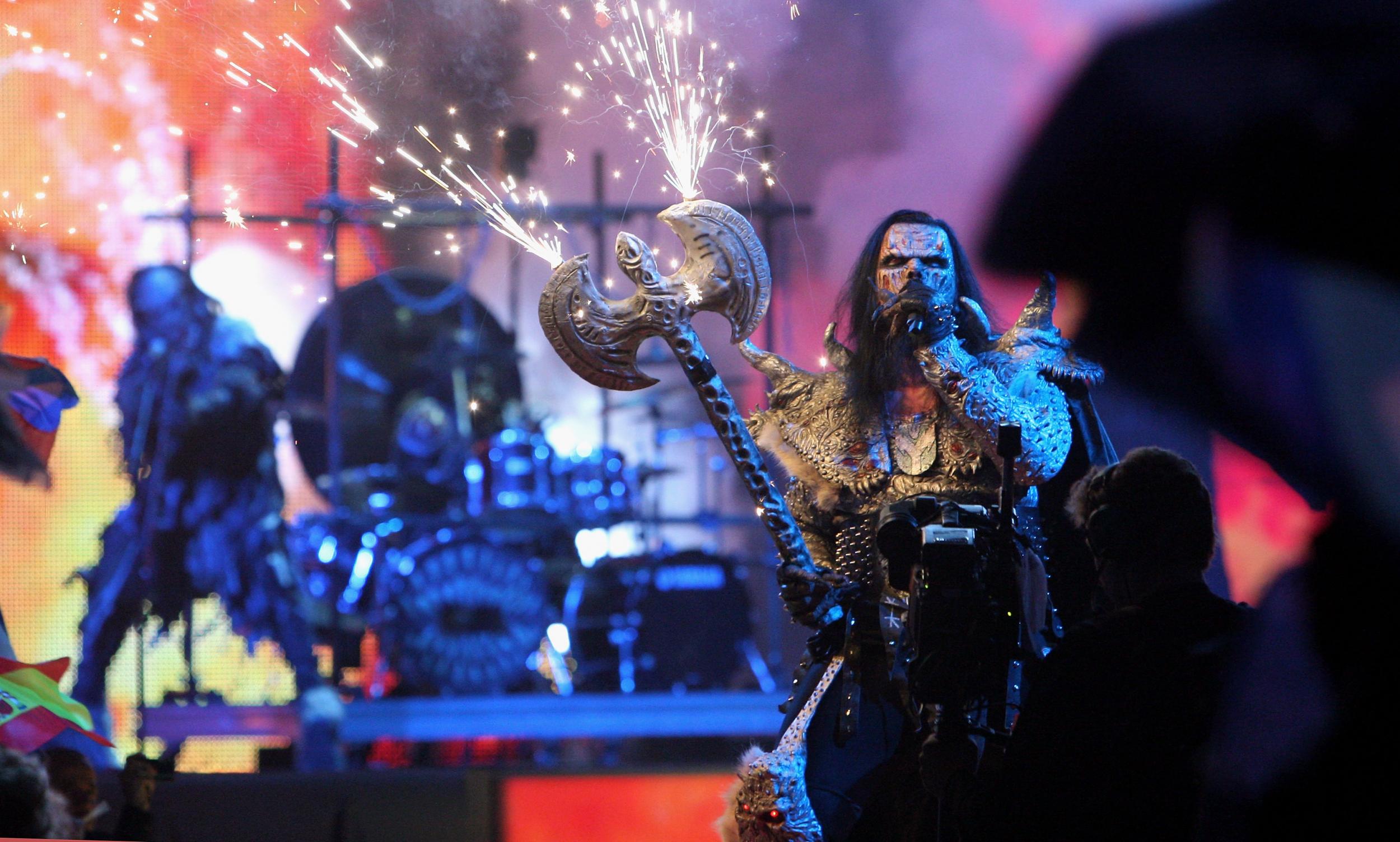 Lordi taking the prize for Finland