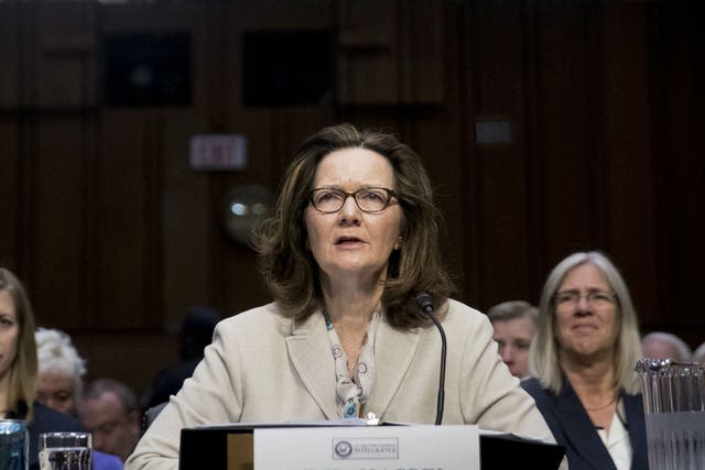 Gina Haspel, President Donald Trump's pick to lead the Central Intelligence Agency (CIA), testifies at her confirmation hearing