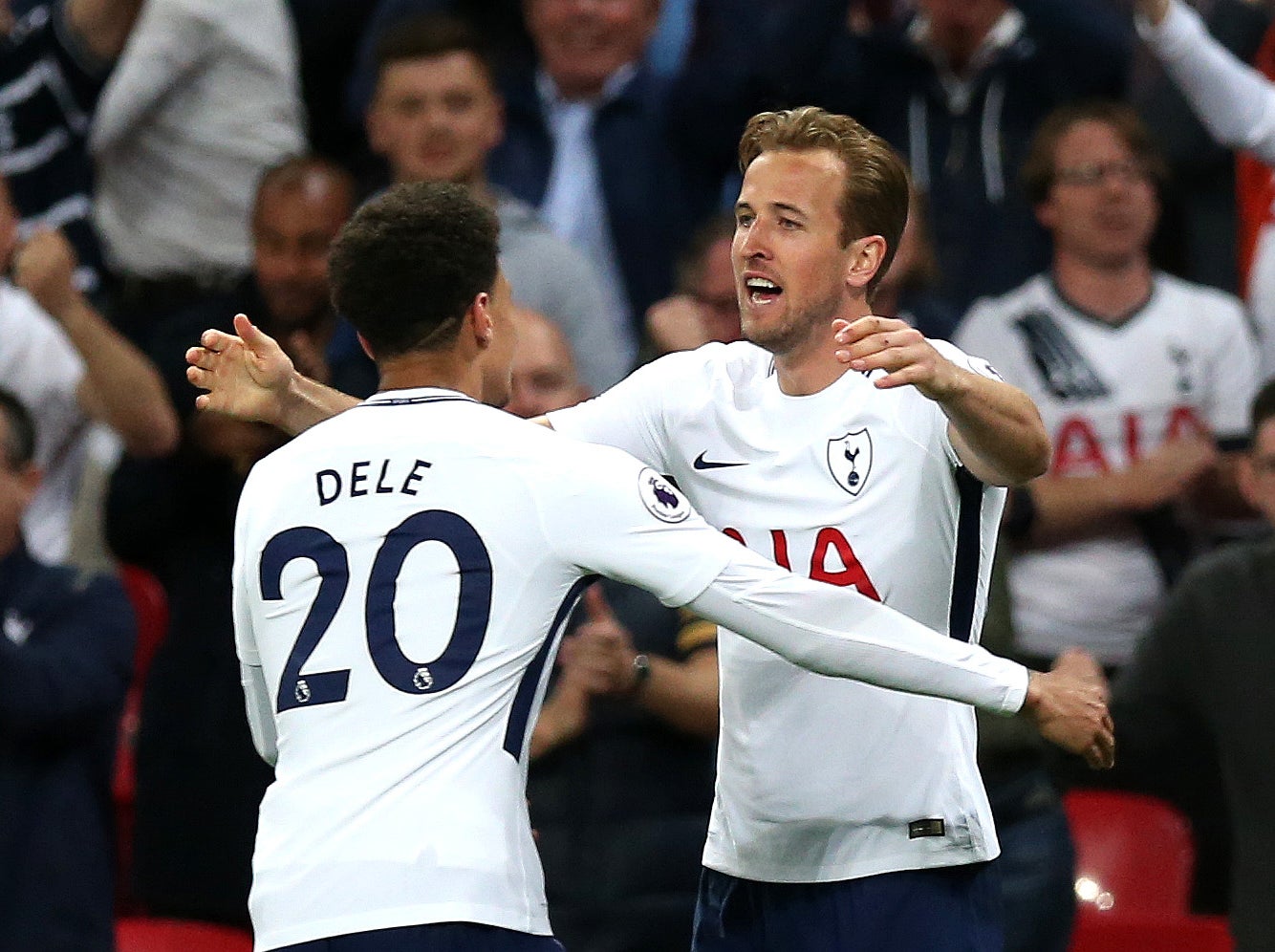 Harry Kane celebrates his goal