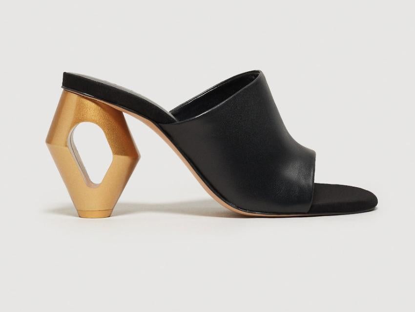 Metal Heel Leather Mules, £69.99, Mango