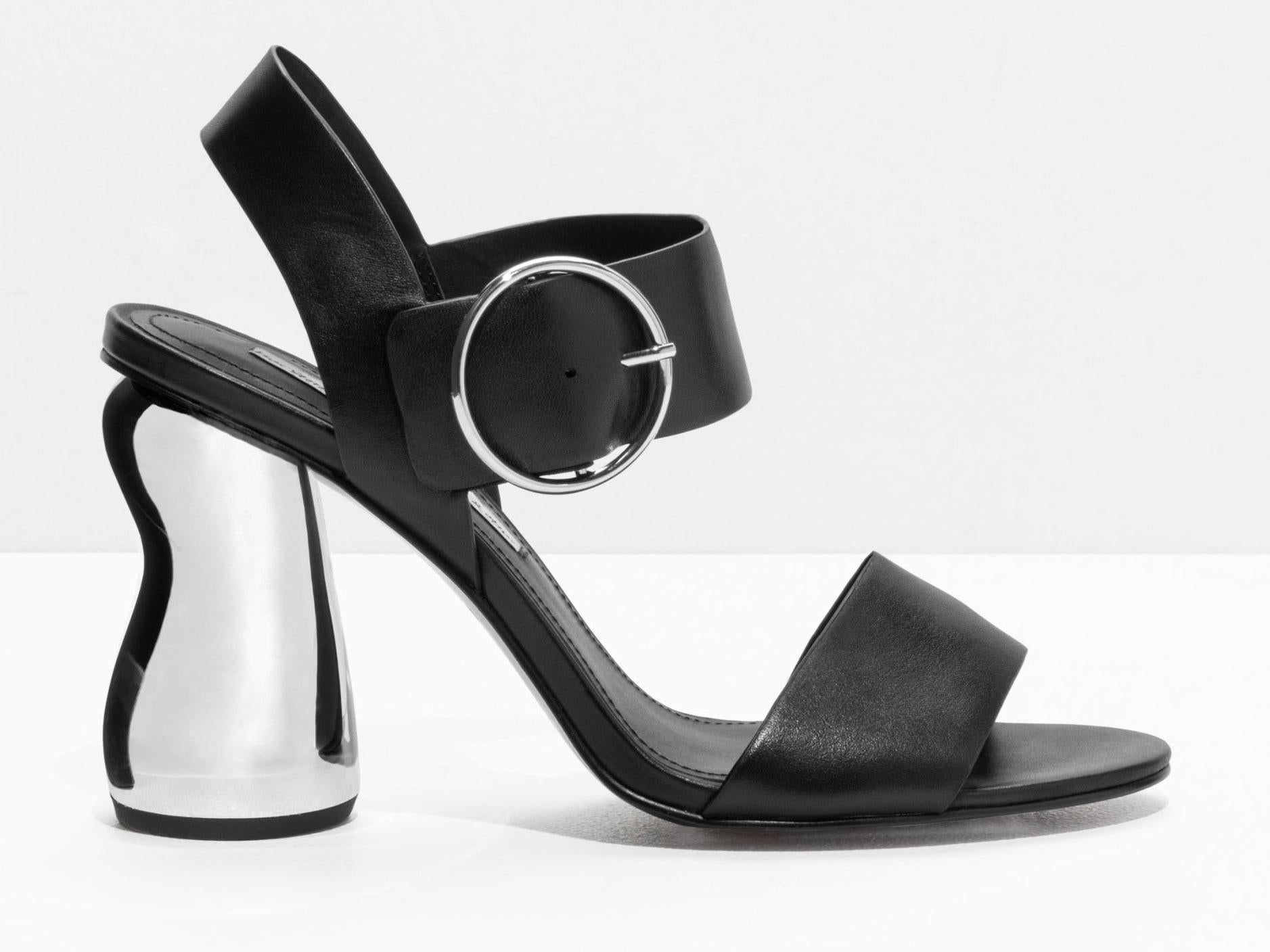 O-Ring Metallic Heeled Sandals, £89, &amp; Other Stories