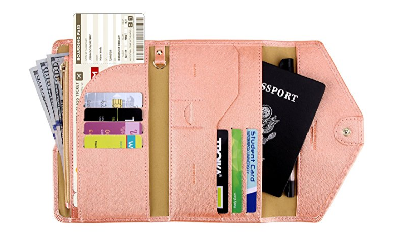 A passport holder is the perfect gift for the mom who loves to travel (Amazon)