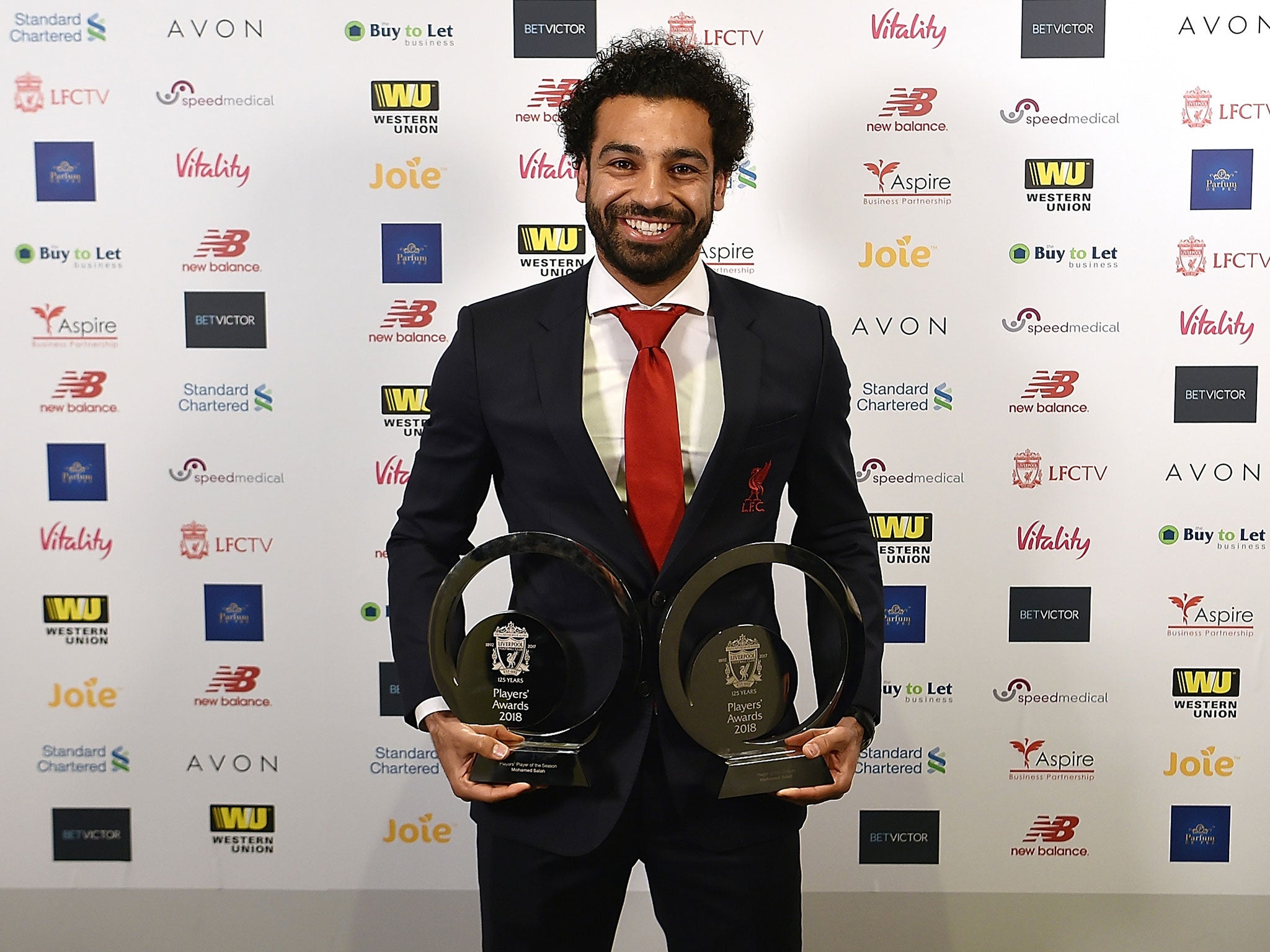 Salah picked up two gongs at Liverpool's end of season awards
