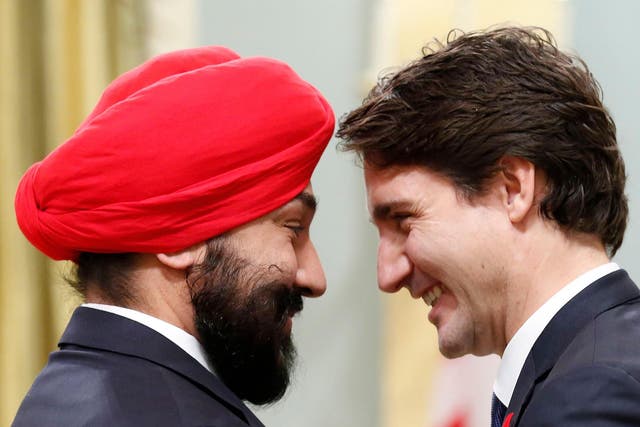 Navdeep Bains said it was the first time has been asked to take his turban off while travelling in the US