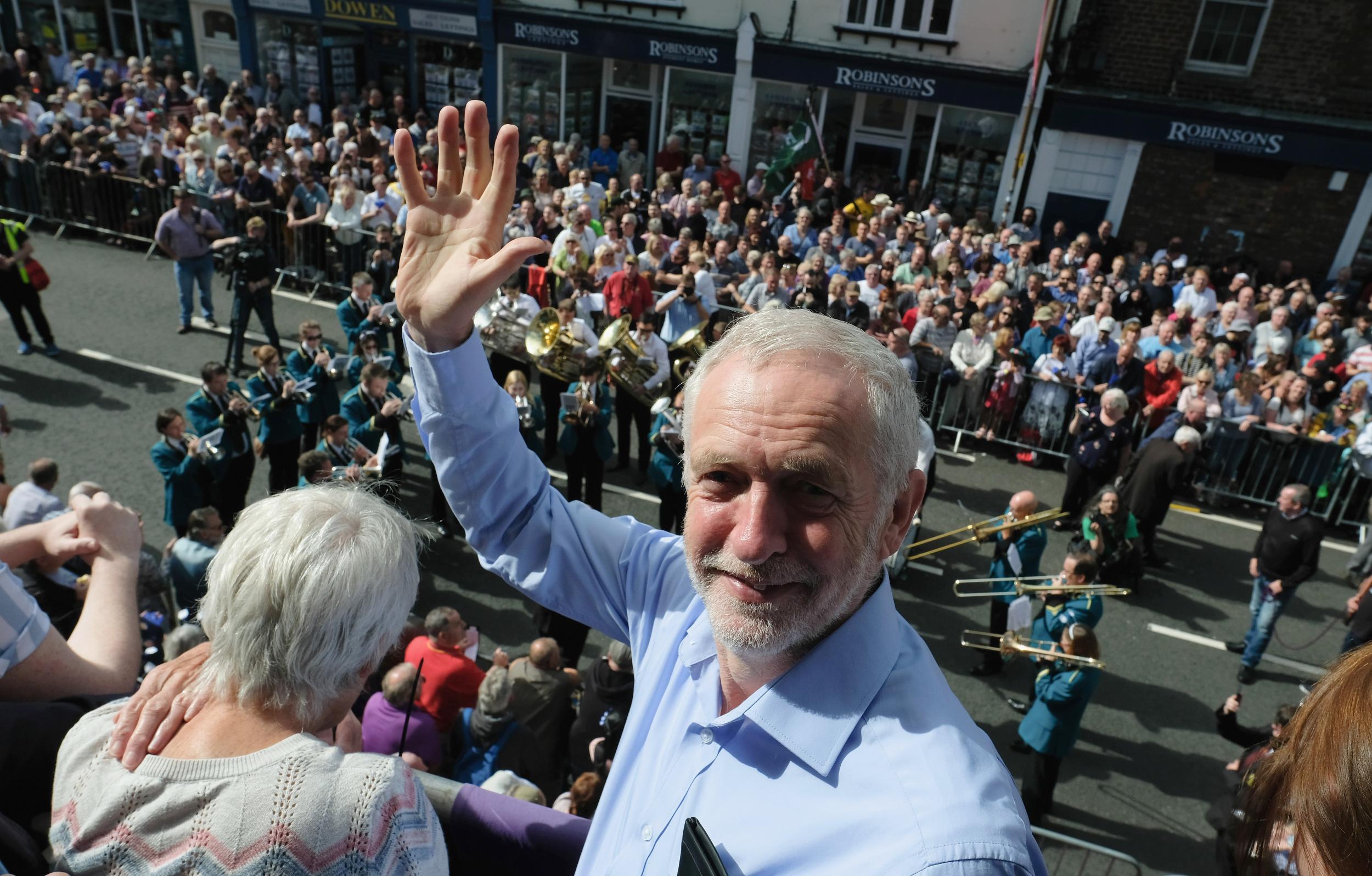 Jeremy Corbyn at the Durham Miners’ Gala in 2017