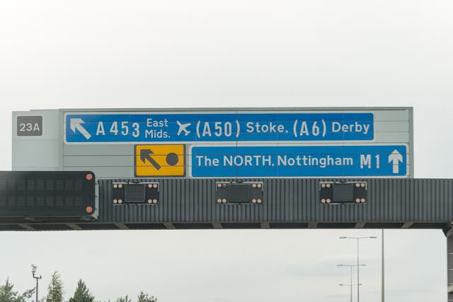 The closure of junctions 23A and 24 is expected to delay travellers using East Midlands Airport this weekend