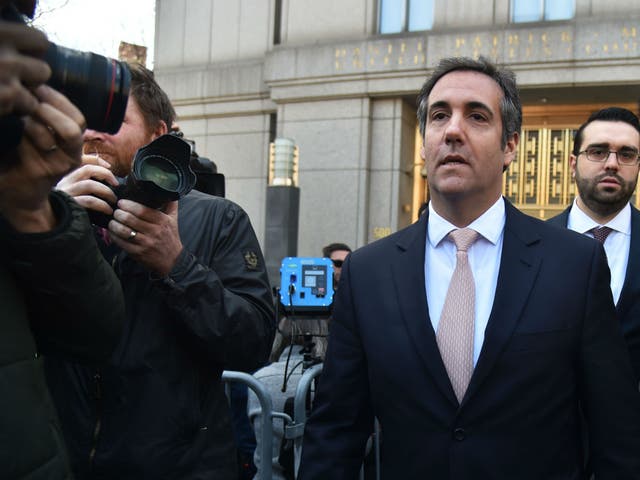Michael Cohen leaves the US Courthouse in New York