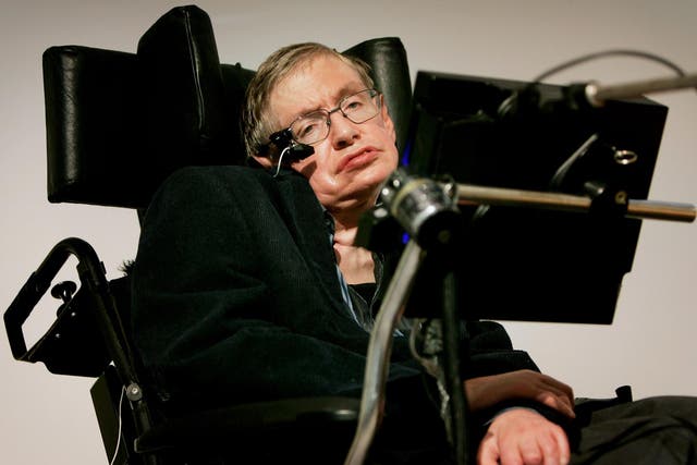 Professor Stephen Hawking delivers a speech on January 17, 2007 in London