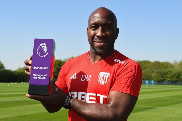 Darren Moore was named manager of the month in May despite WBA's relegation