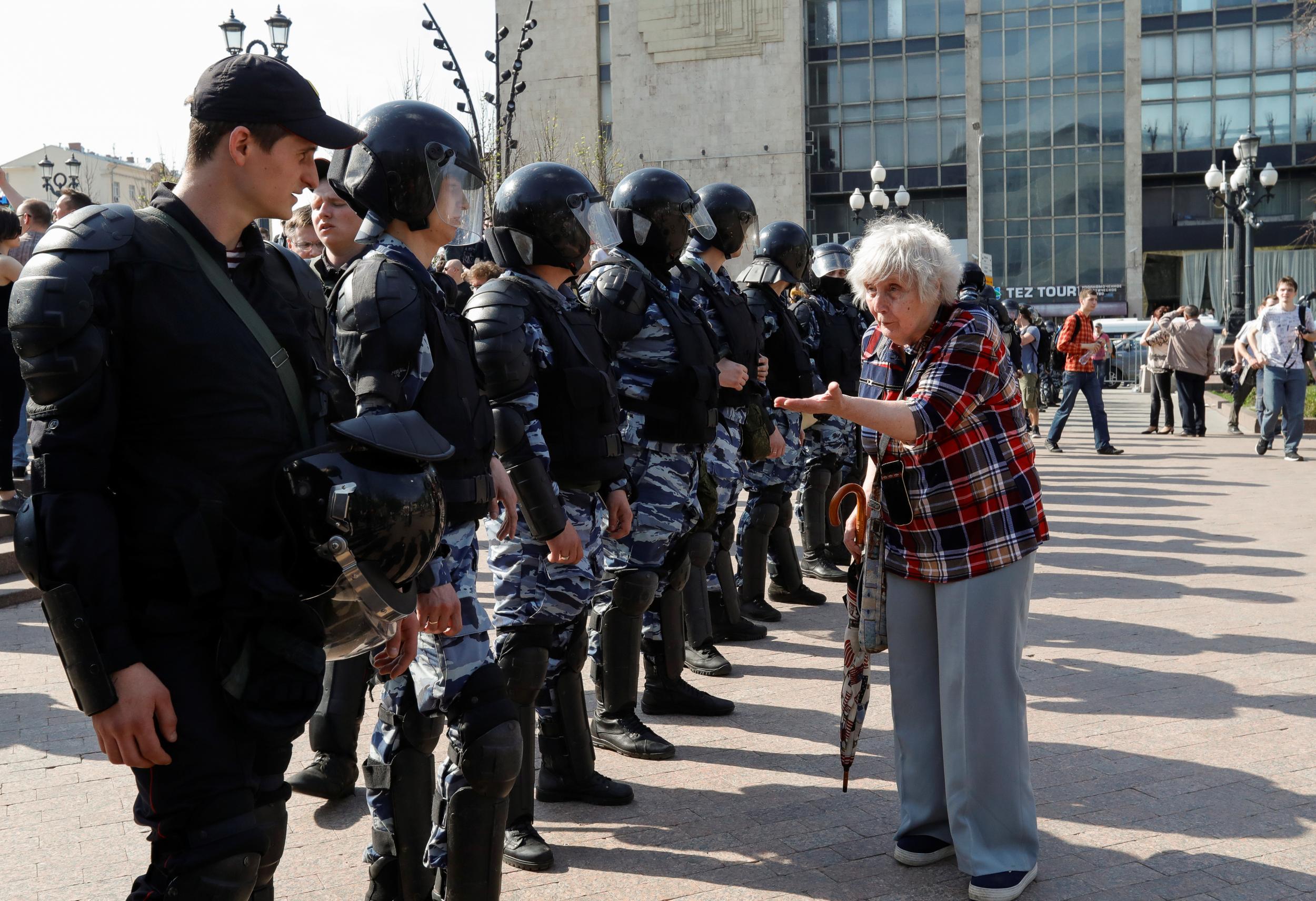 A scene at Saturday’s protests