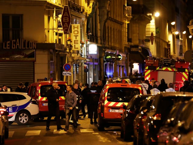 Policemen and emergency service members have blocked a number of streets in Paris in wake of the attack