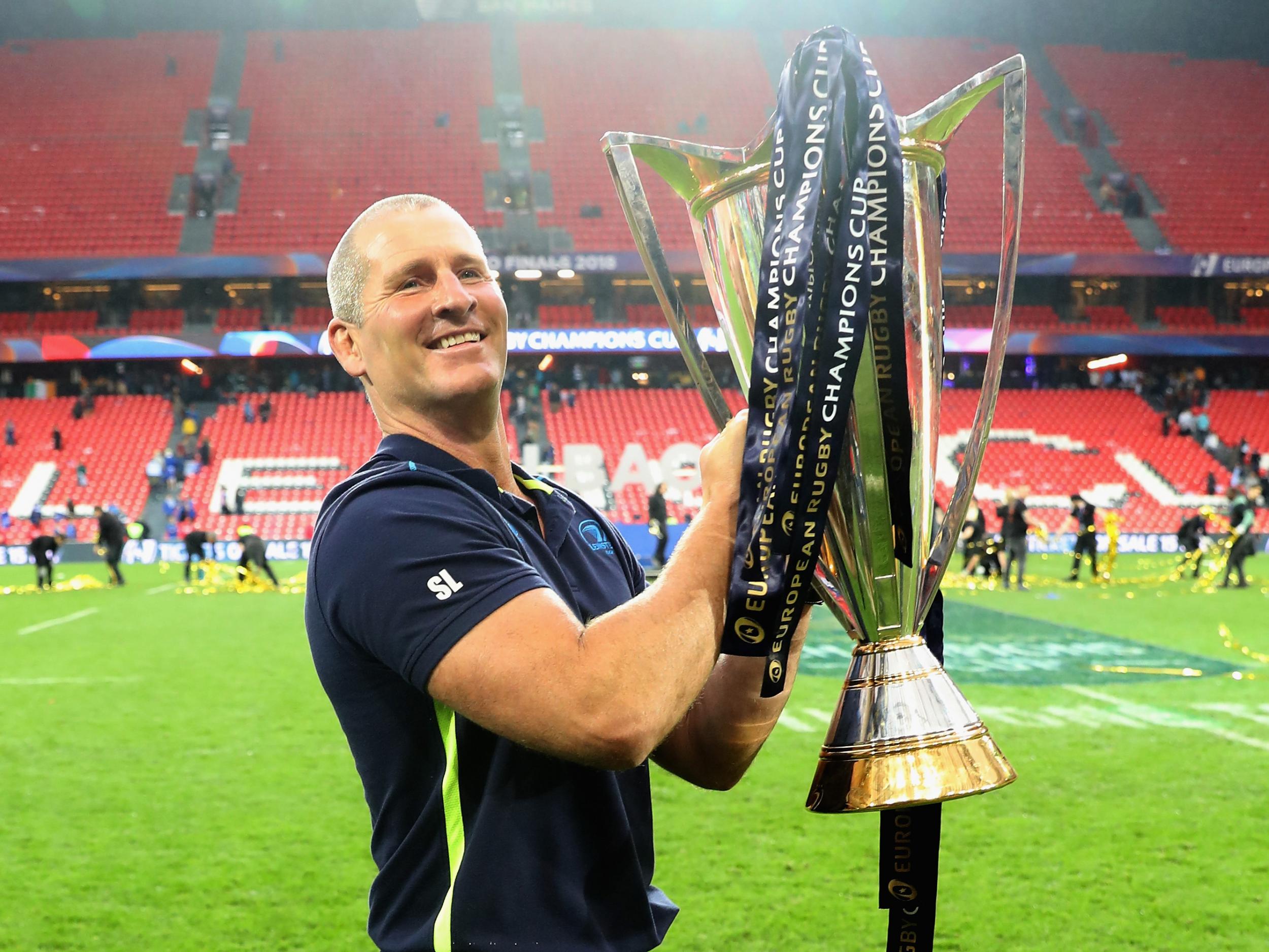 Stuart Lancaster celebrates Leinster's European Champions Cup glory after beating Racing 92