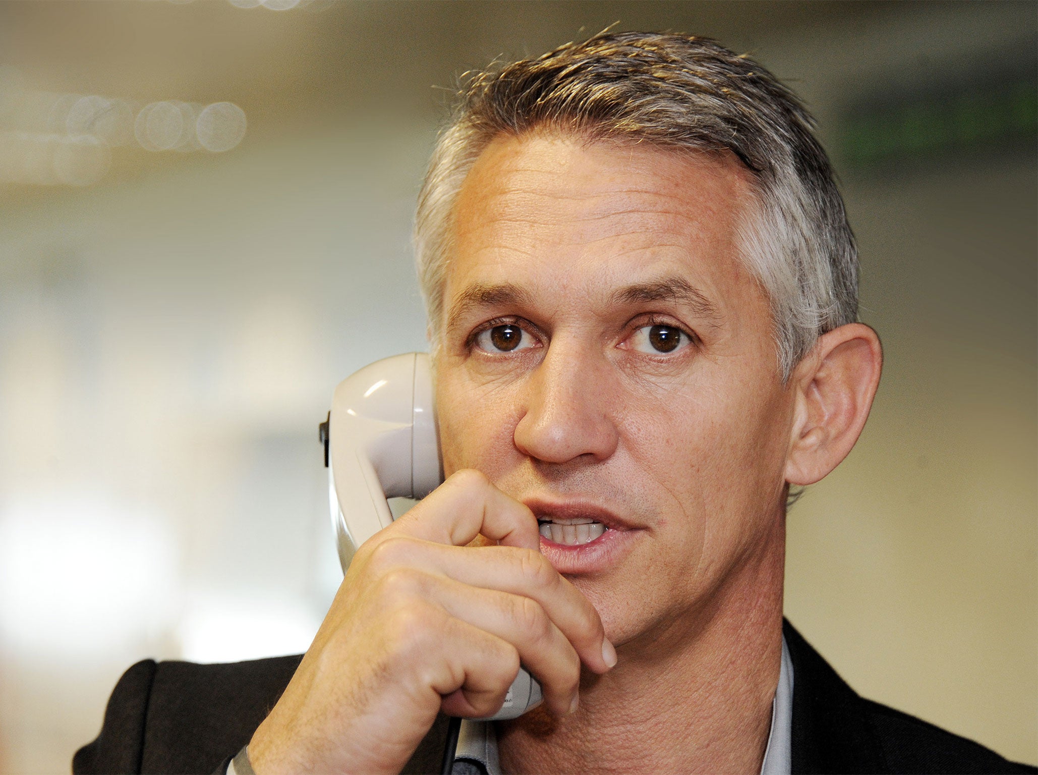 Even in his advancing years, Lineker has preserved a boyish handsomeness