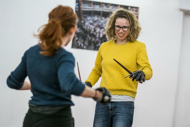 Michelle Terry (right), the new artistic director at Shakespeare’s Globe, is launching her first season with productions of ‘Hamlet’ and ‘As You Like It’