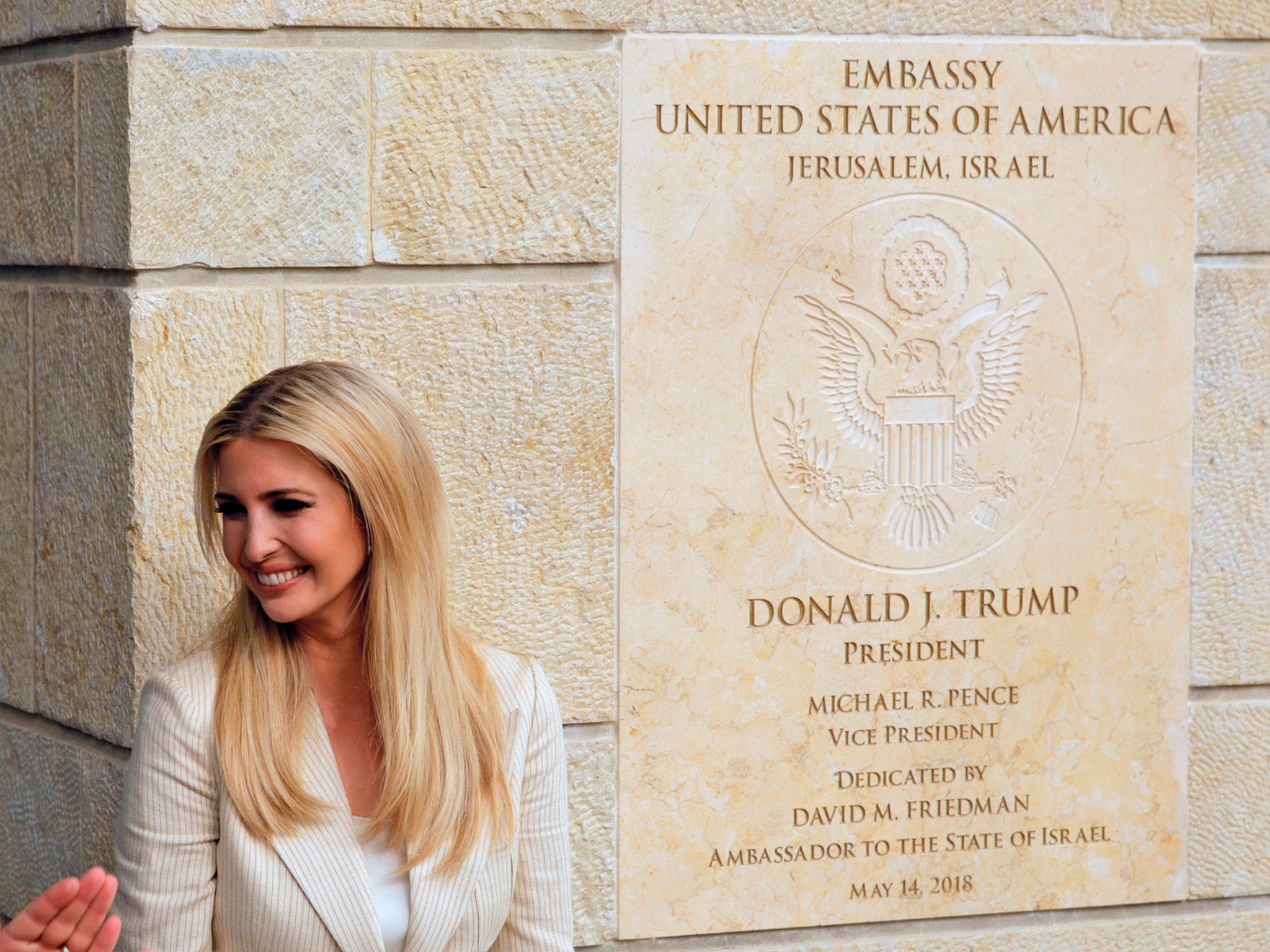 Ivanka Trump attends the opening ceremony of the new US embassy in Jerusalem
