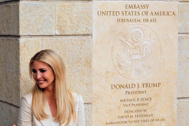 Ivanka Trump attends the opening ceremony of the new US embassy in Jerusalem