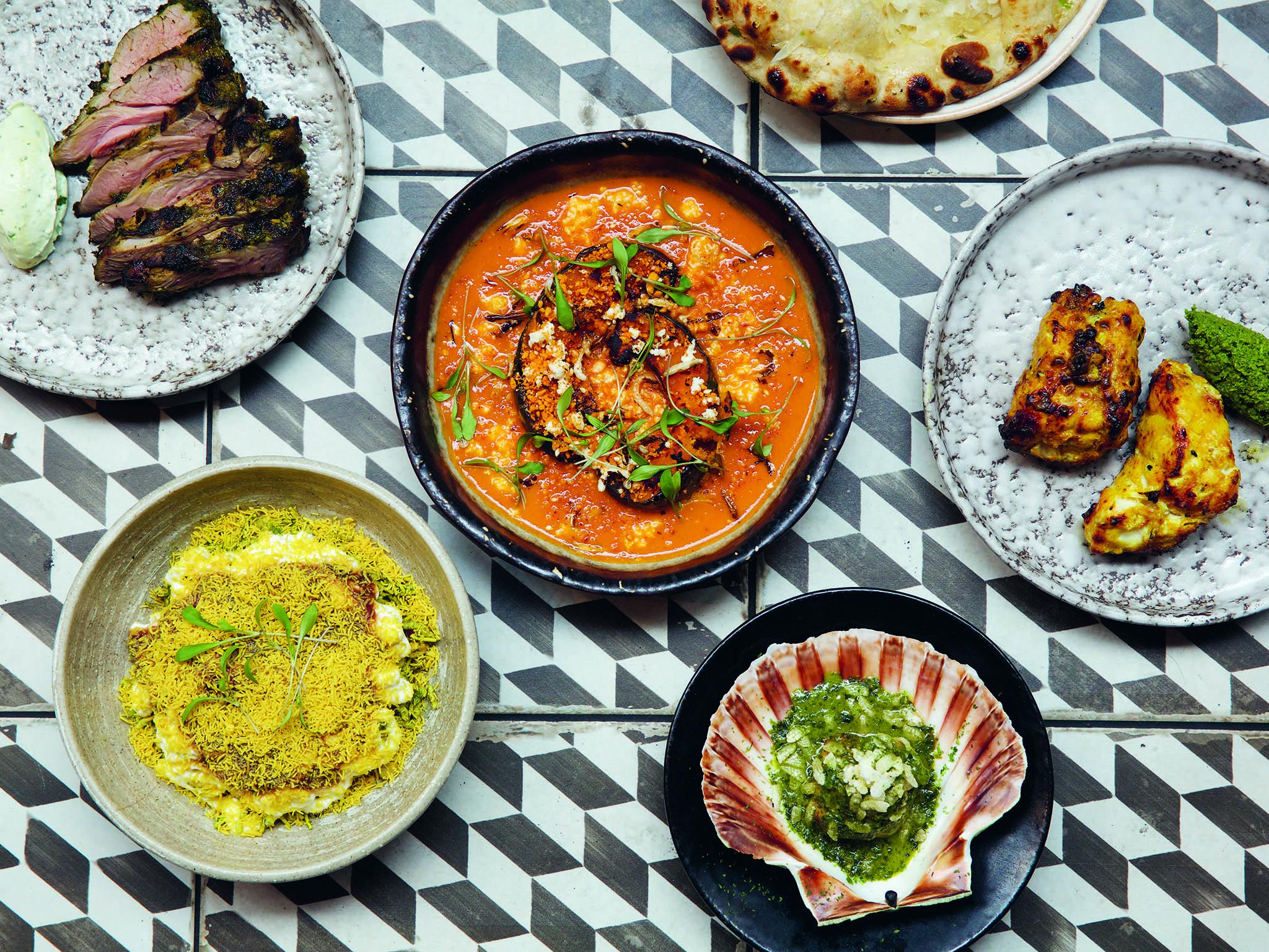 The bhel puri (bottom left) is a Kricket classic that’s been on the menu since the beginning