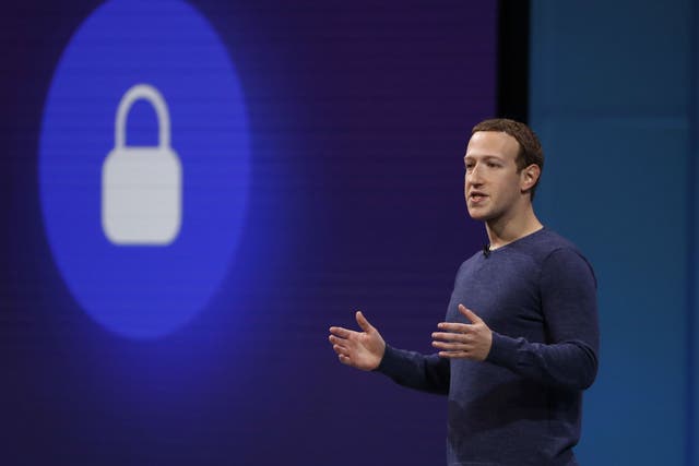 Facebook CEO Mark Zuckerberg speaks at at annual developers conference in San Jose, California
