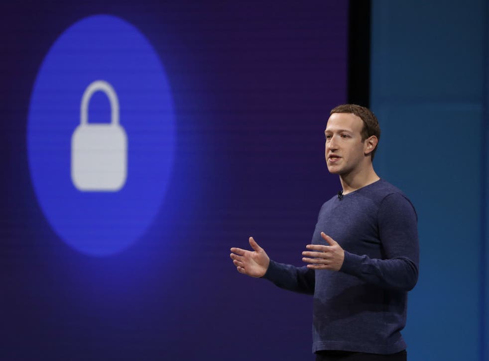 Facebook CEO Mark Zuckerberg speaks at at annual developers conference in San Jose, California