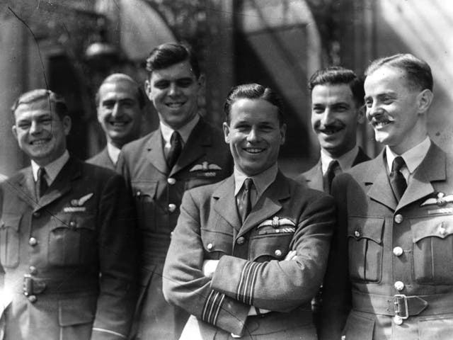 Wing Commander Guy Gibson VC with members of Squadron 617