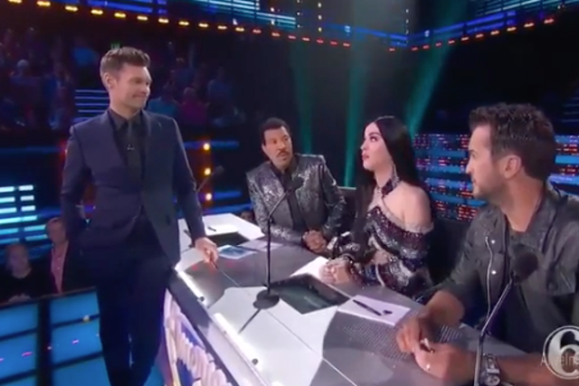 Ryan Seacrest talks to Katy Perry in an awkward moment on American Idol