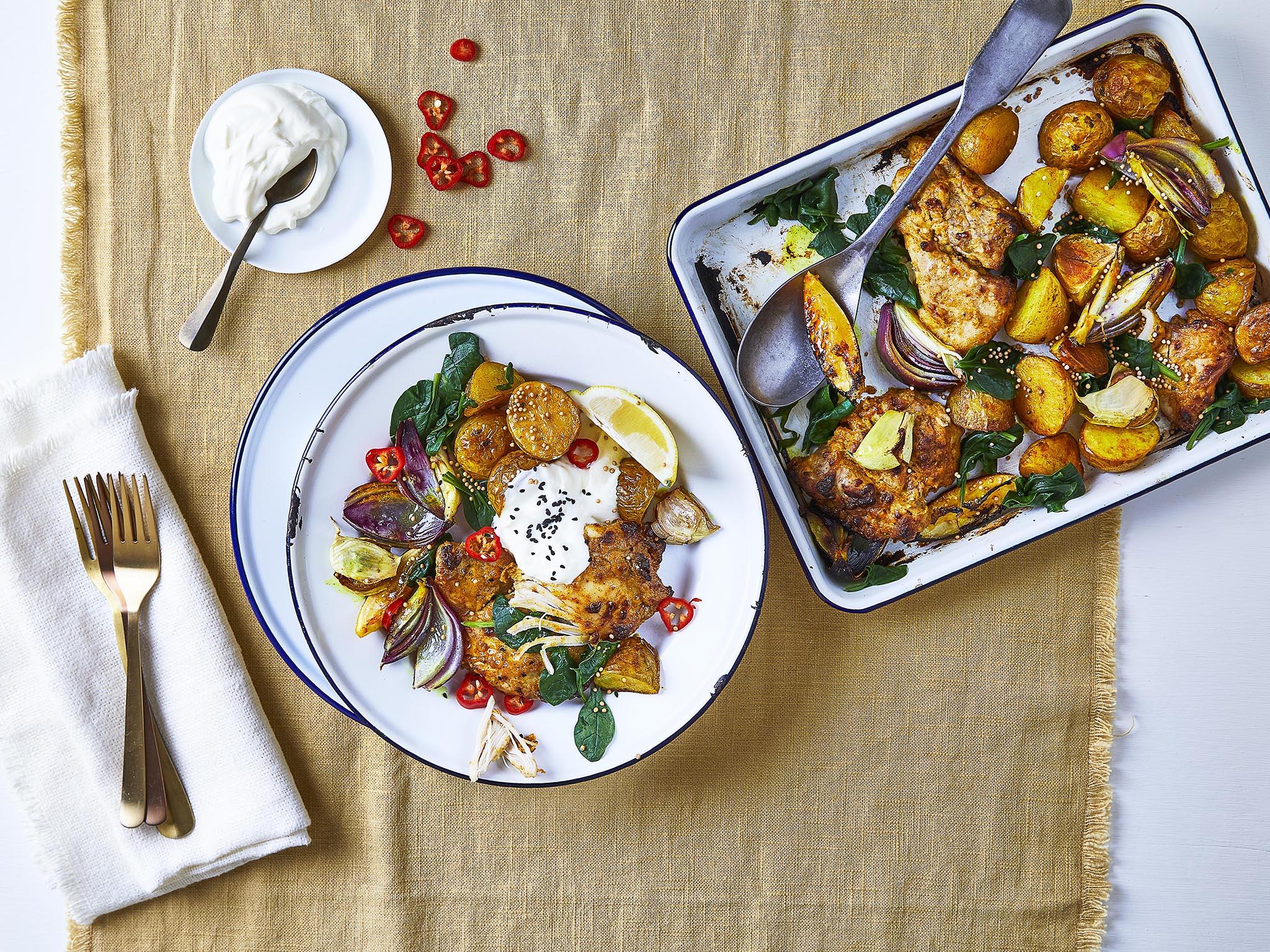 How to make Indian traybake chicken with spinach | The Independent ...