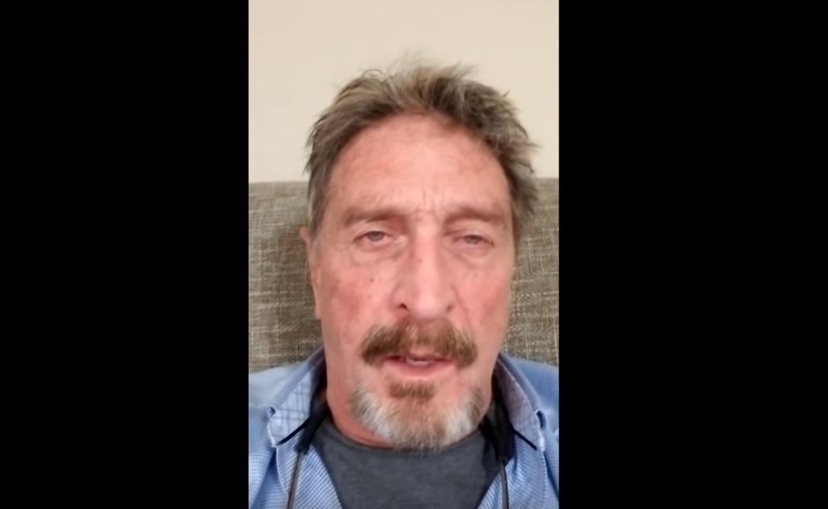 John McAfee says he’s on the run again – from the US government