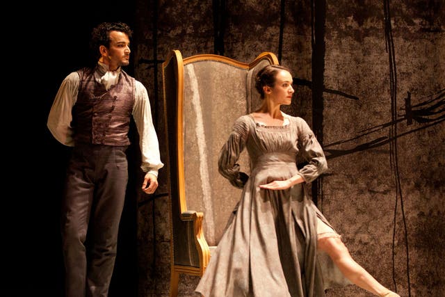 Dreda Blow as Jane and Javier Torres as Mr Rochester in 'Jane Eyre'