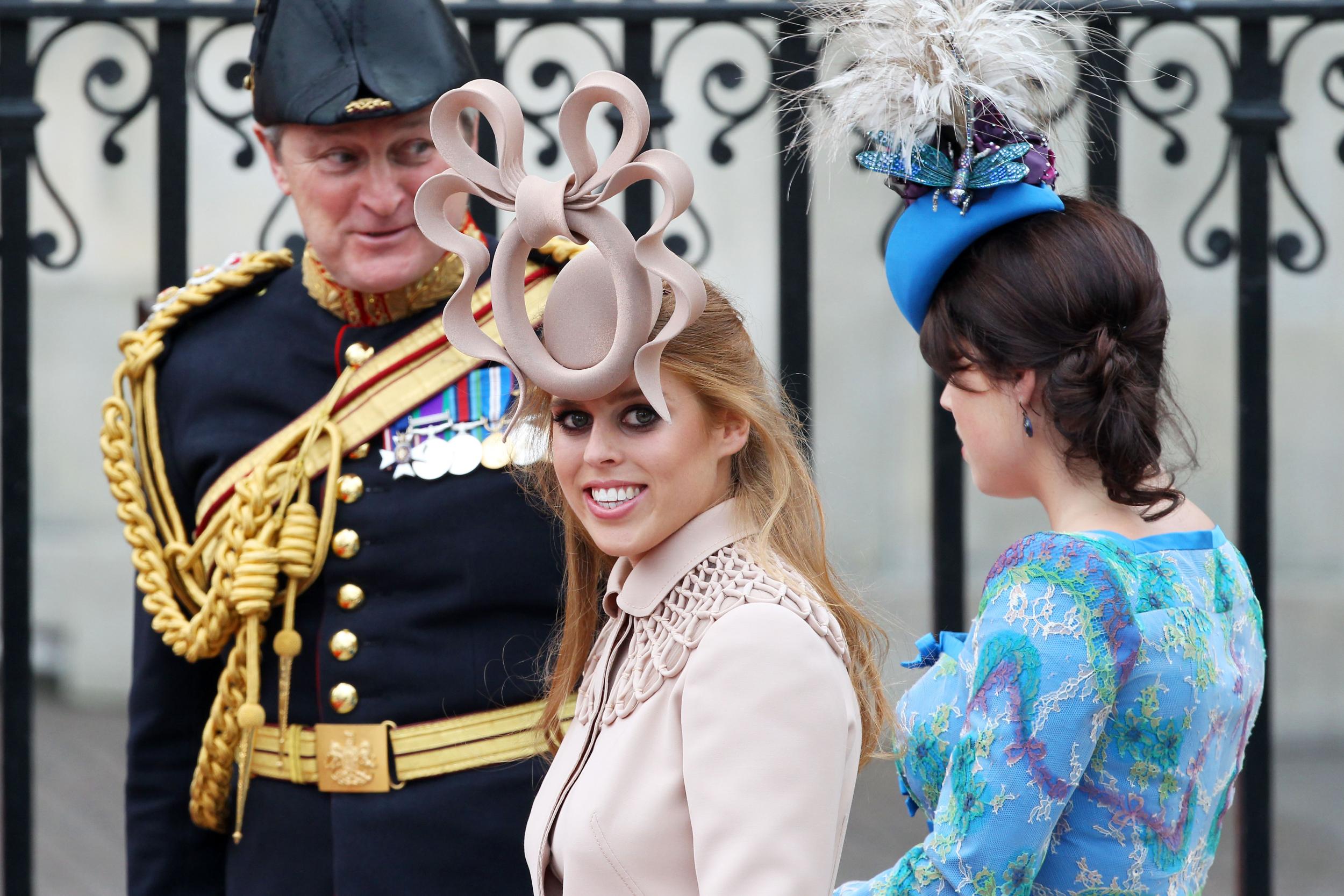 Princess Beatrice wore a hat designed by Philip Treacy at the wedding of the Duke and Duchess of Cambridge