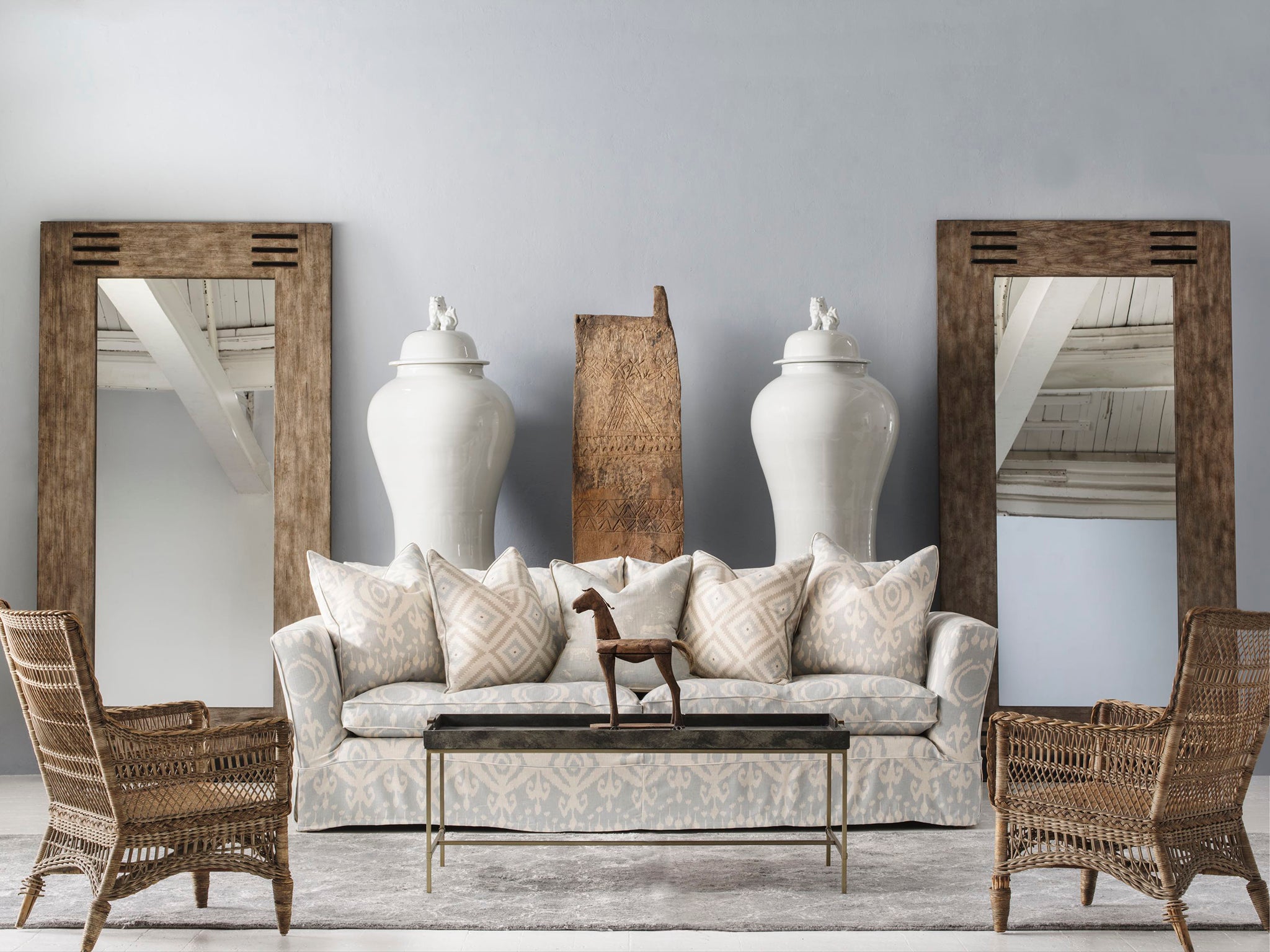 
The Volcano fabric was inspired by the legends of fire gods and imagery from volcanic landscapes (Andrew Martin)