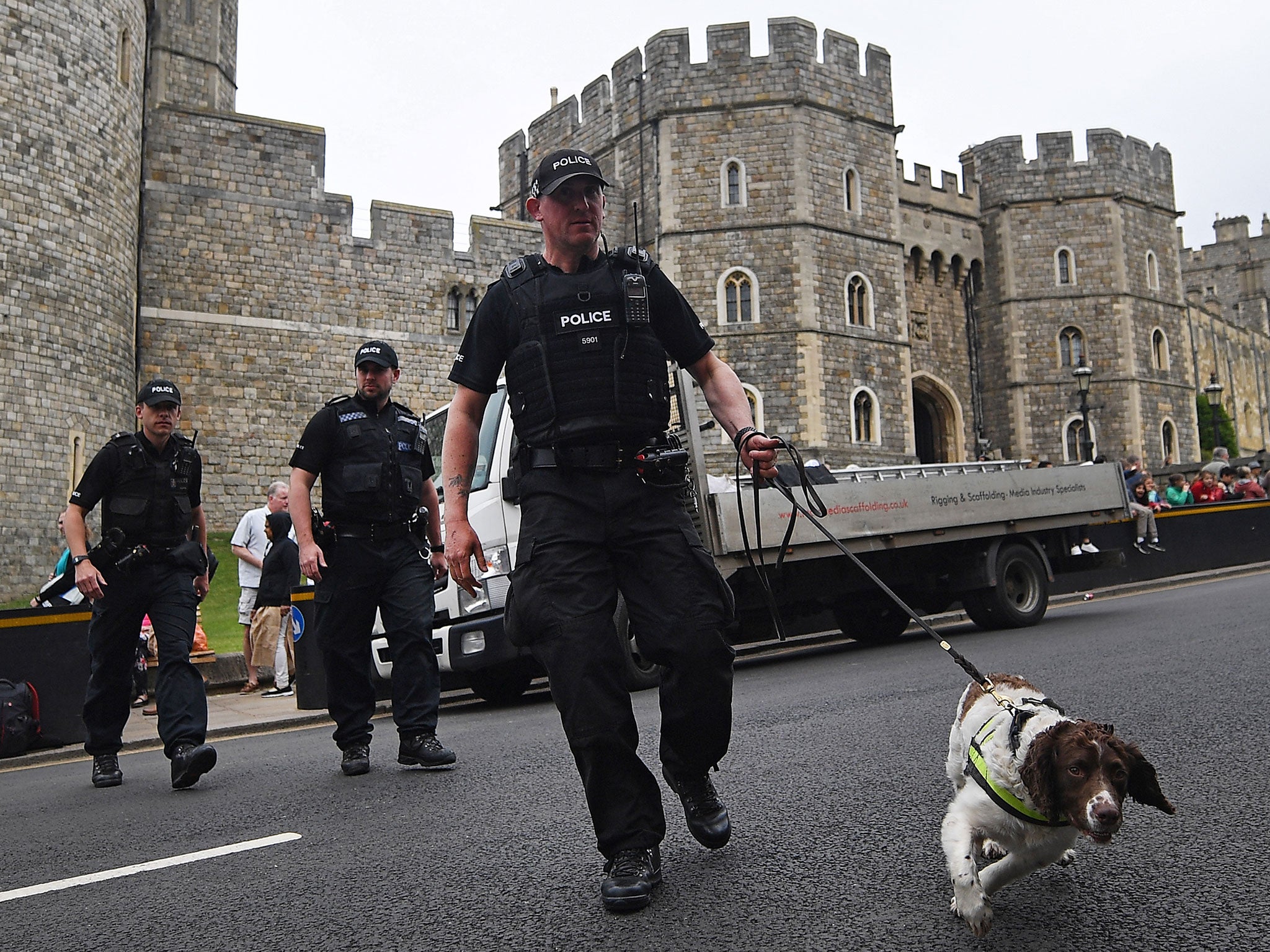 Police on patrol outside Windsor Castle