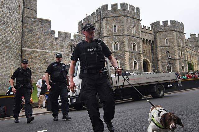 Police on patrol outside Windsor Castle