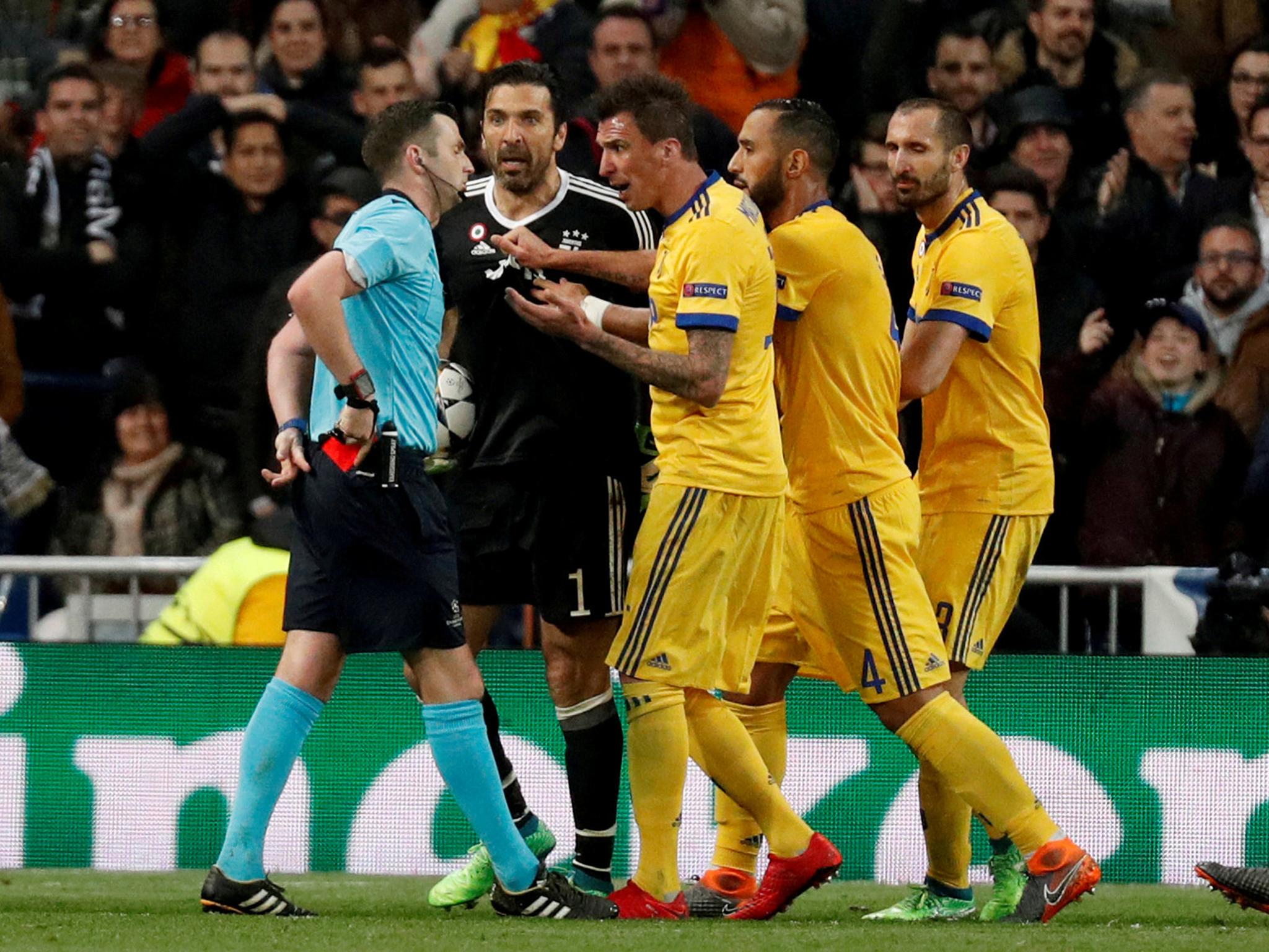 Gianluigi Buffon has apologised to referee Michael Oliver for his comments after the Champions League quarter-final