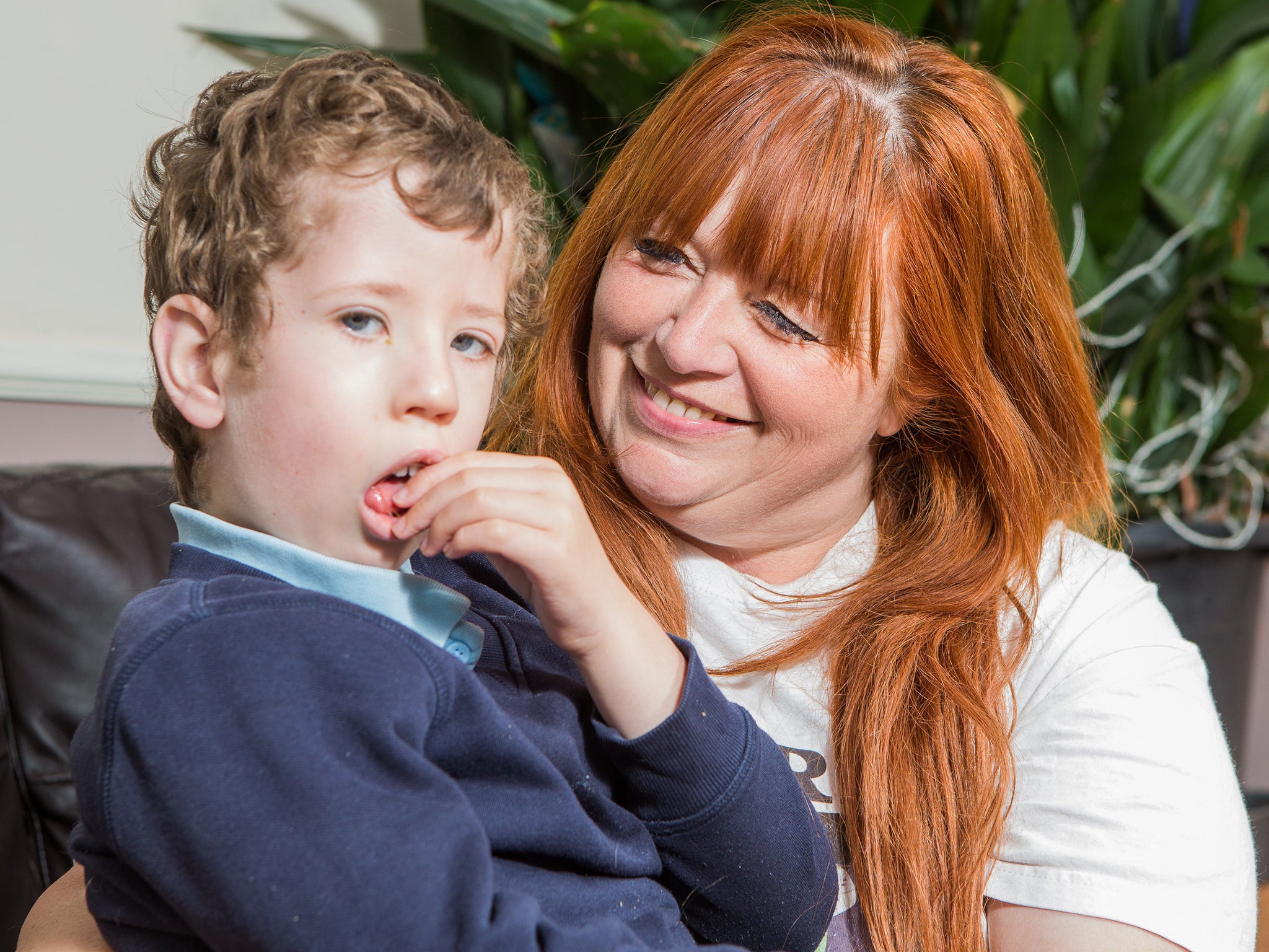 Sarah Ruane and her son Josh who suffers from congenital myotonic dystrophy.