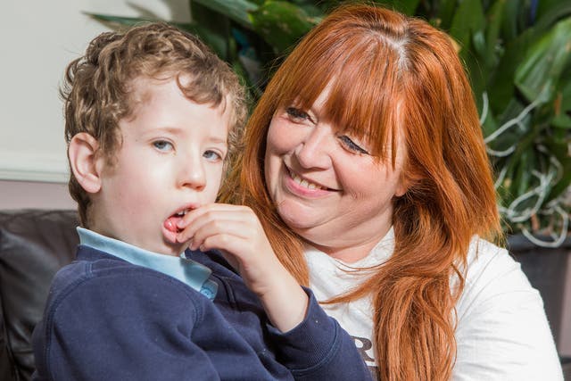 Sarah Ruane and her son Josh who suffers from congenital myotonic dystrophy.
