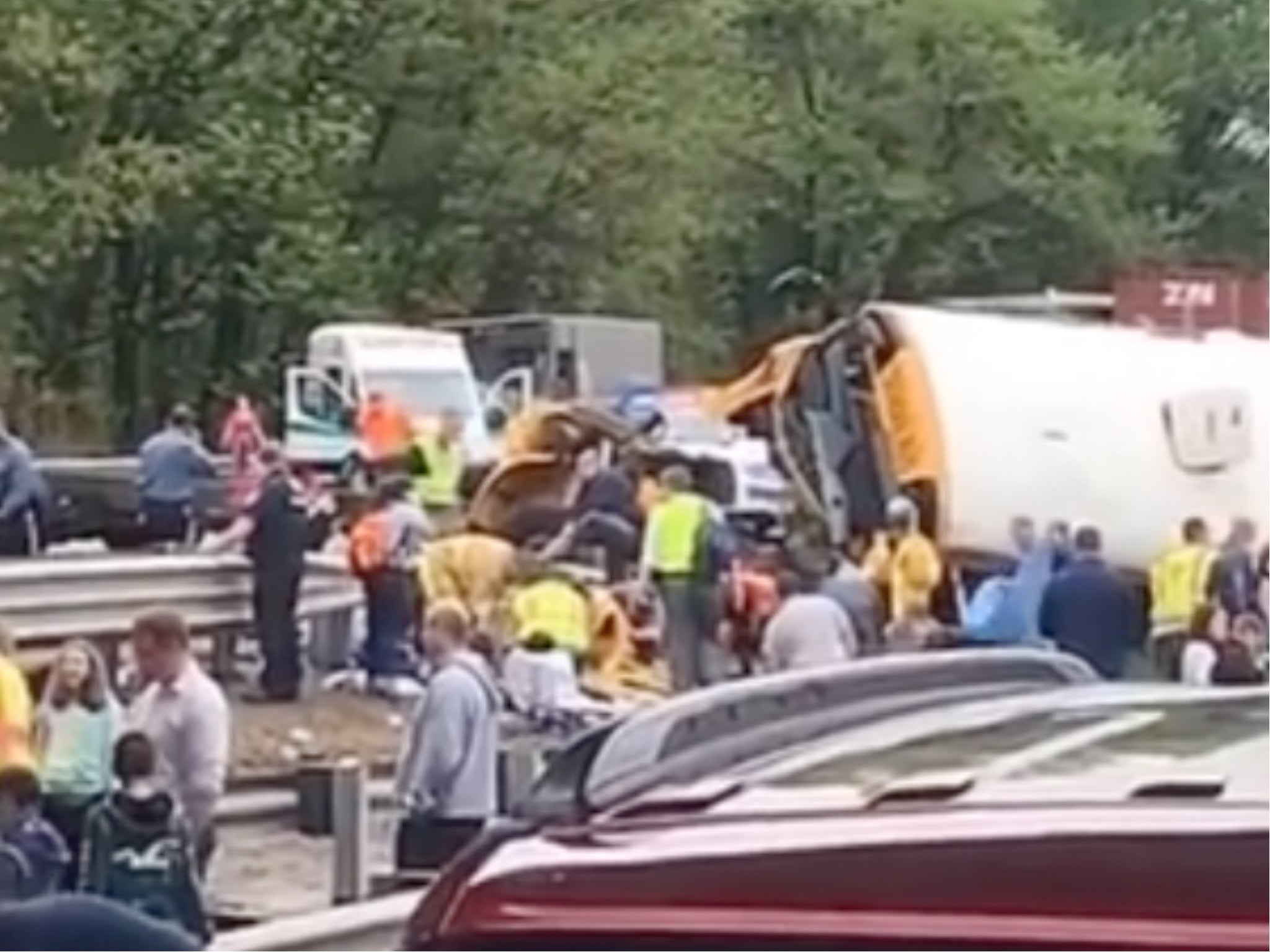 New Jersey bus crash: Two dead and 43 injured after school vehicle collides with dump truck