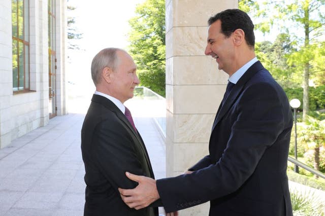 Vladimir Putin and Bashar al-Assad discussed progress in the Syrian conflict, politics and the economy