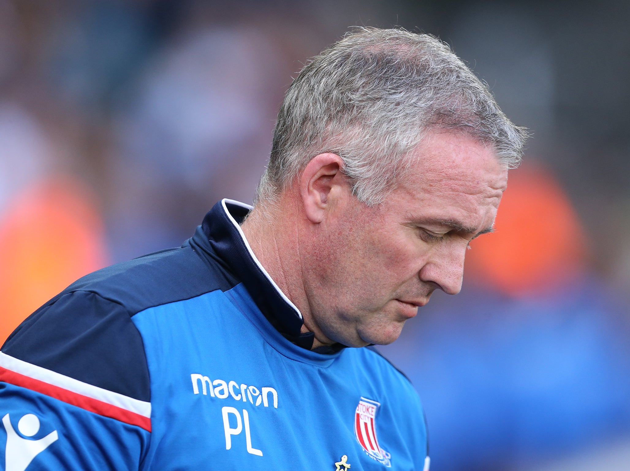 Paul Lambert was last in a job with Stoke as they were relegated from the top flight (Getty )